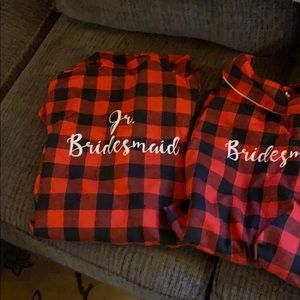 Bridal party flannels